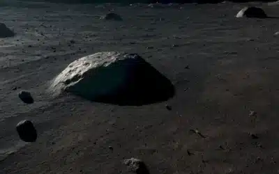 3D rendering of asteroid Bennus surface