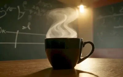 Una taza de vapor de café