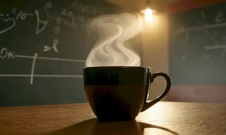 Una taza de vapor de café