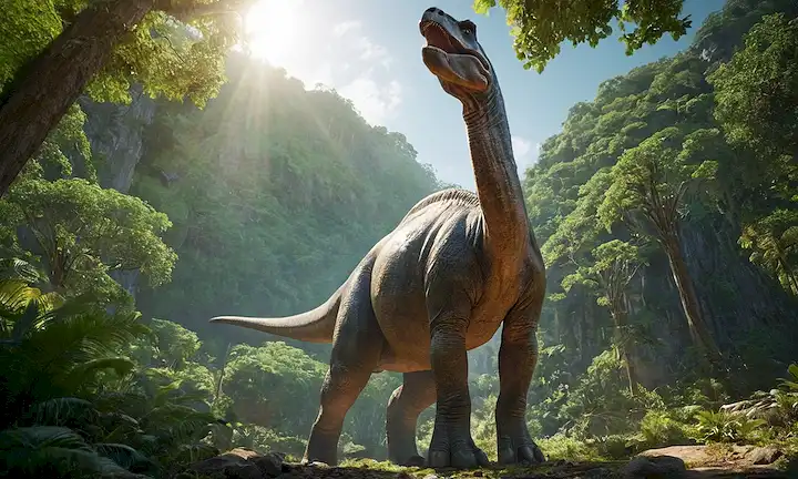 Un enorme dinosaurio como sauropod