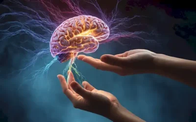 Escaneo cerebral 3D con colores giratorios