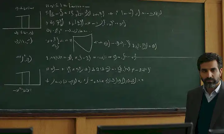 3D formas geométricas, curvas y superficies, patrones intrincados, símbolos matemáticos, retrato matemático, bandera iraní, Princeton University, pizarra, tiza, medallas de premios, asistentes de conferencias, ecuaciones de matemáticas, formas geométricas, instrumentos matemáticos, páginas de libros, etc