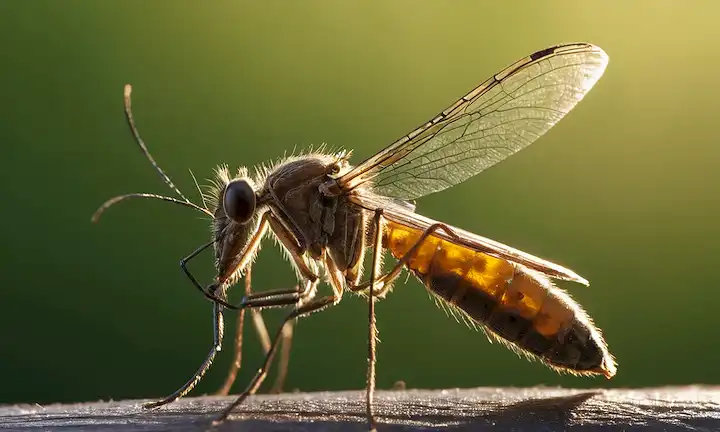 Mosquiteros machos de 130 millones de años, congelados en el tiempo, con alas delicadas, cuerpos brillantes y secretos antiguos, atrapados entre resina transparente, una instantánea del pasado lejano
