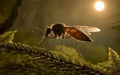 Mosquiteros de 130 millones de años con alas de ámbar iridiscentes