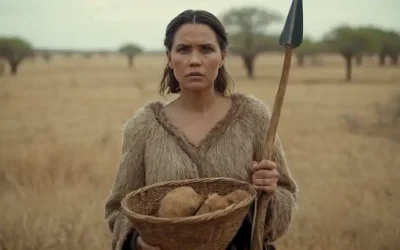 Una mujer con una robusta construcción y características prominentes