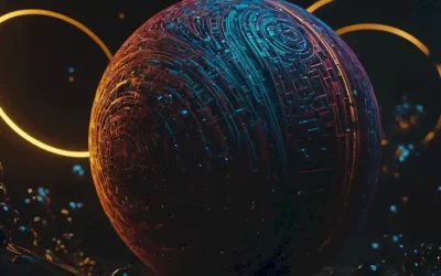 esfera 3D con colores giratorios