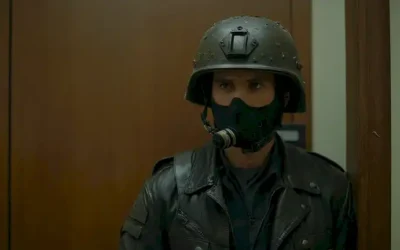 Una chaqueta de cuero gastada