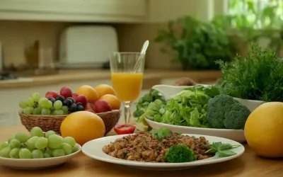 Un plato con una comida recién cocinada