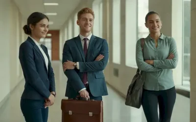 3 personas de pie